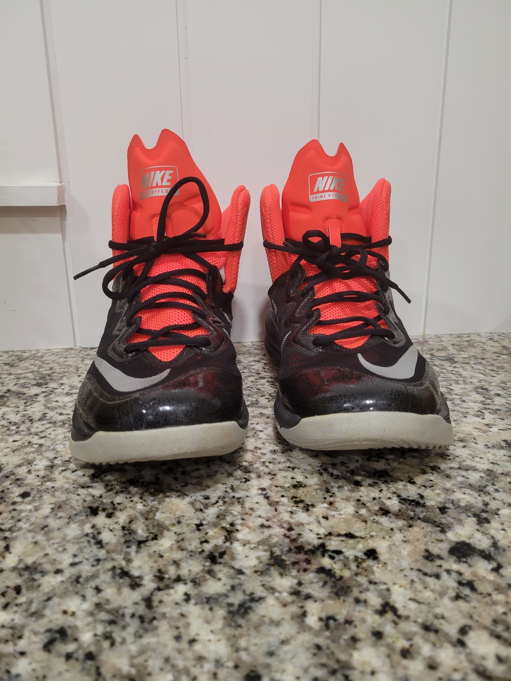 Nike Kids' High-Top Basketball Shoes - Black & Orange